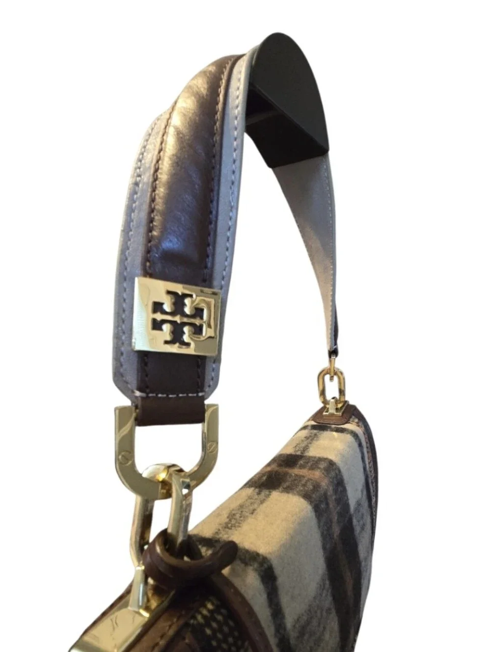 Tory Burch Fall 2011 Plaid Bond Shoulder Bag w/ Dustbag In EUC